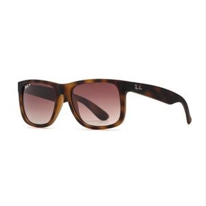 Ray-Ban Justin 4165 865/T5 Matte Tortoise Frame Brown Gradient Polarized Lenses